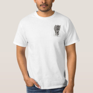 Arg Black Varg i Snö, vild Winter T Shirt