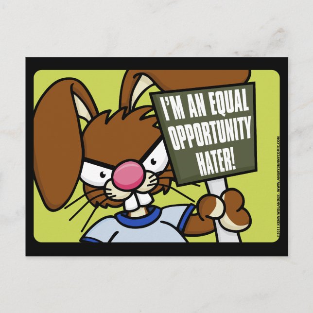 Arg Bunny Hater-vykort Vykort (Framsida)