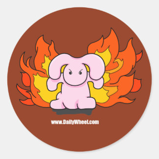 Arg Bunny Sticker Runt Klistermärke