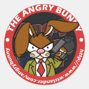 Arg Bunny Stickers 1 Runt Klistermärke