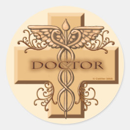 Arg Caduceus för doktor Runt Klistermärke