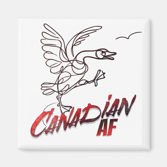 Arg Canada Goose Canadian AF-dekal Magnet (Framsidan)