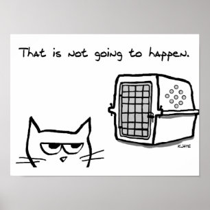 Arg Cat går INTE till Vet Poster