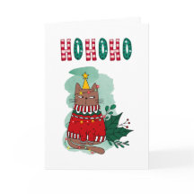 Arg Cat in udda, fuktiga julsöta Julafton-katt