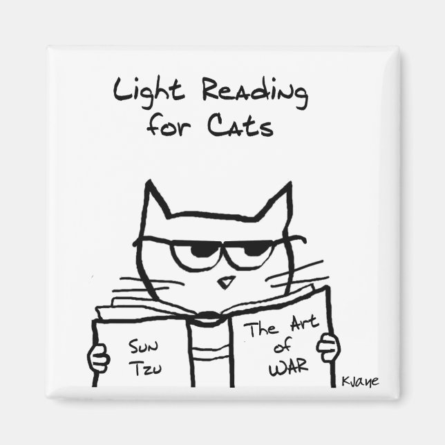 Arg Cat Plotters Krig - Funny Cat Magnet (Framsidan)