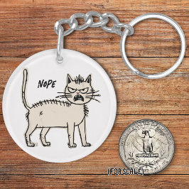 Arg Cat Teckning Sarcastic Phrase Bag Charm
