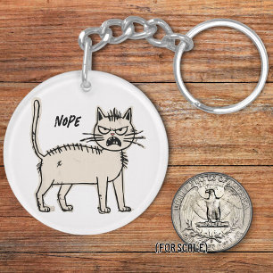 Arg Cat Teckning Sarcastic Phrase Bag Charm