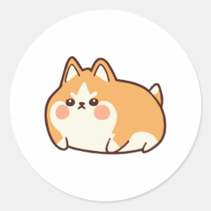 Arg Chonk Shibe Runt Klistermärke