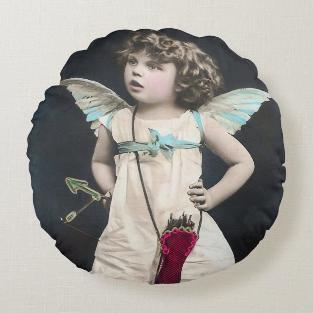 Arg Cupid Rund Kudde (Framsidan)