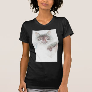 Arg Cute Cate Ansikte Sketch T Shirt