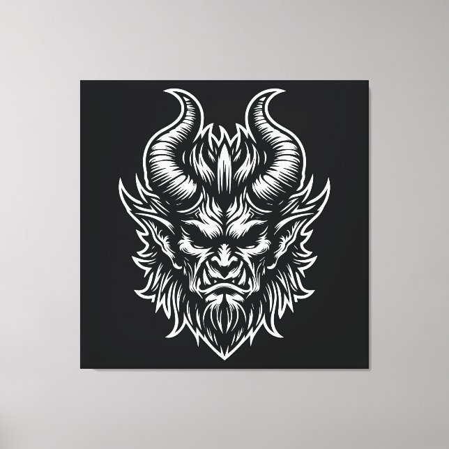 Arg Demon Head Canvastryck (Framsida)