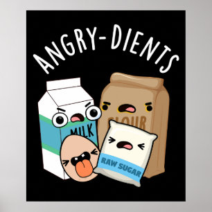 Arg-dients Funny Baking Pun Mörk BG Poster