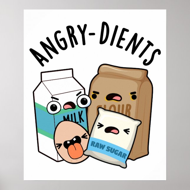 Arg-dients Funny Baking Pun Poster (Framsidan)