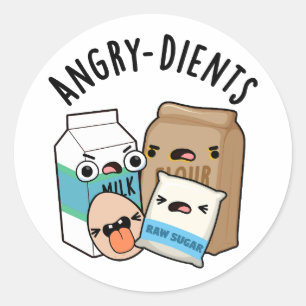 Arg-dients Funny Baking Pun Runt Klistermärke