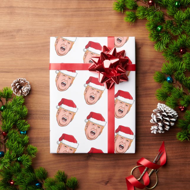 Arg Donald Trump Julafton Wrapping Papper Presentpapper (Julgåva)
