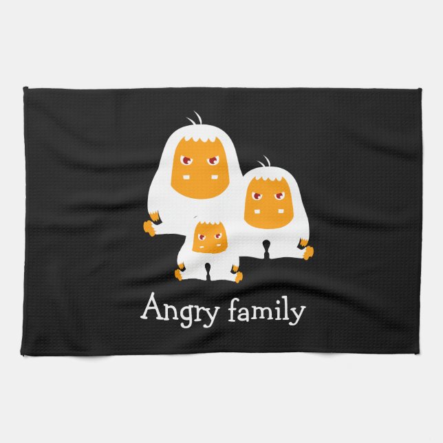 Arg-familjen Monkey design T-Shirt Bath Mat Kökshandduk (Horisontell)