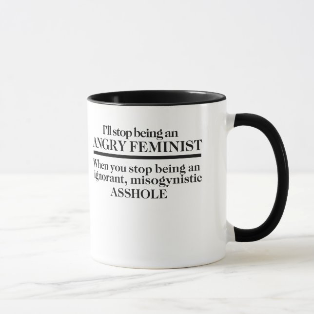 Arg feminist mugg (Höger)