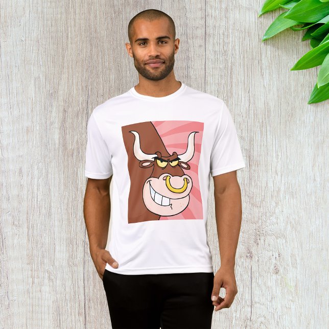 Arg Fierce Bull Mascot med Nose Ring T Shirt (Skapare uppladdad)