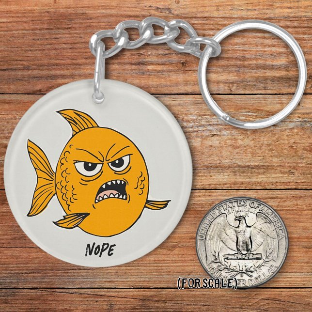Arg Fish Teckning Sarcastic Phrase Bag Charm (Skapare uppladdad)