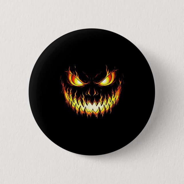Arg Flame Pumpkin Halloween Costume Manar Kvinnor Knapp (Framsida)