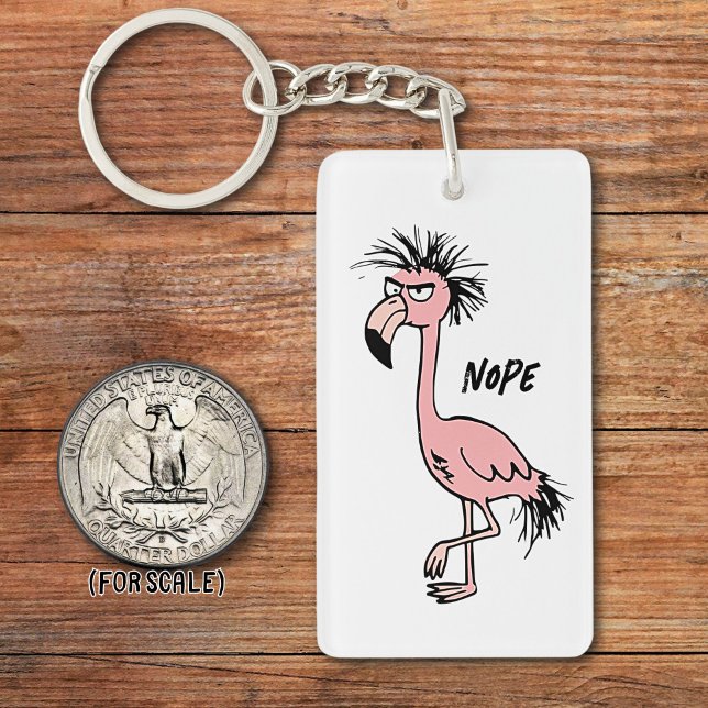 Arg Flamingo Teckning Sarkastic Phrase Bag Charm (Skapare uppladdad)