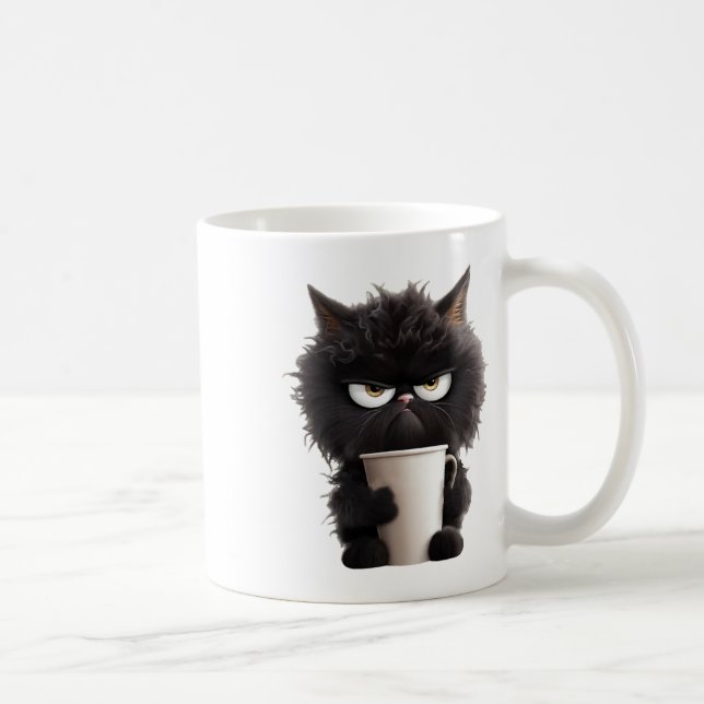 Arg för den finstilta, svarta kaffekaffeln kaffemugg (Höger)