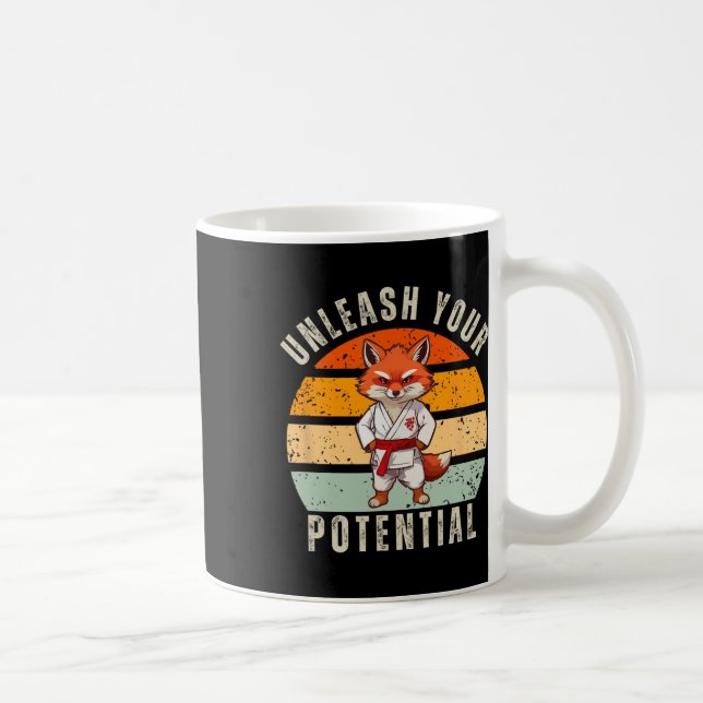 Arg Fox Japanskt självförsvar Karate Retro Kaffemugg (Höger)