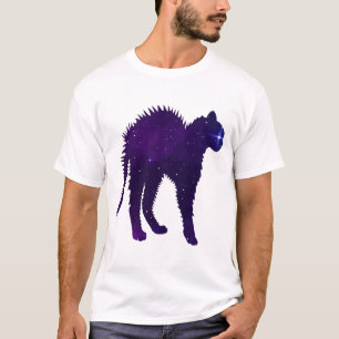 Arg galaxy cat-grafik, dekorativ kudde t shirt