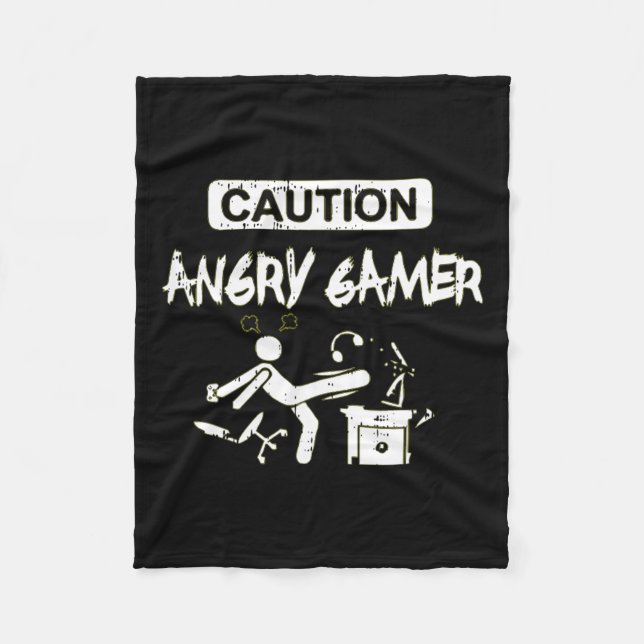 Arg Gamer-datorns fantastiska grafikspel Fleecefilt (Framsidan)