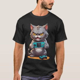 arg gamer-katt söt, rolig arg-katt för att skjorta t shirt