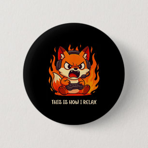 Arg Gamer Kitsune Fox Det här är hur jag slappna a Knapp