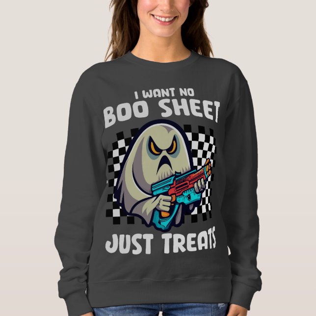 Arg Ghost jag vill inte ha Boo Lakan, bara Treats T Shirt (Framsida)