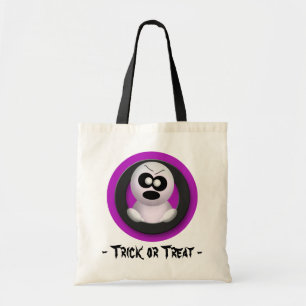 Arg Ghost - Lila Bus eller godis Halloween Bag Tygkasse