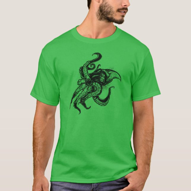 Arg Giant Squid in Black T-shirt (Framsida)