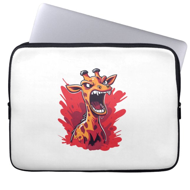 Arg Giraffe Graphic Funny Giraffe Kawaii Laptop Fodral (Framsidan)