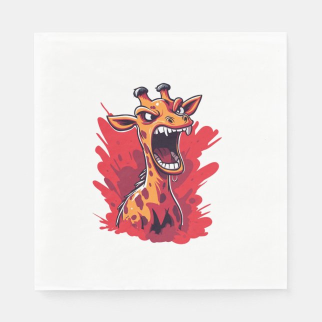 Arg Giraffe Graphic Funny Giraffe Kawaii Pappersservett (Framsidan)