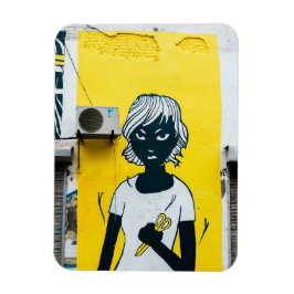 Arg Girl Painting Street Murals Magnet