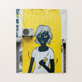 Arg Girl Painting Street Murals Pussel