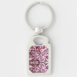 Arg Girl Rektangulärt Silverfärgad Nyckelring