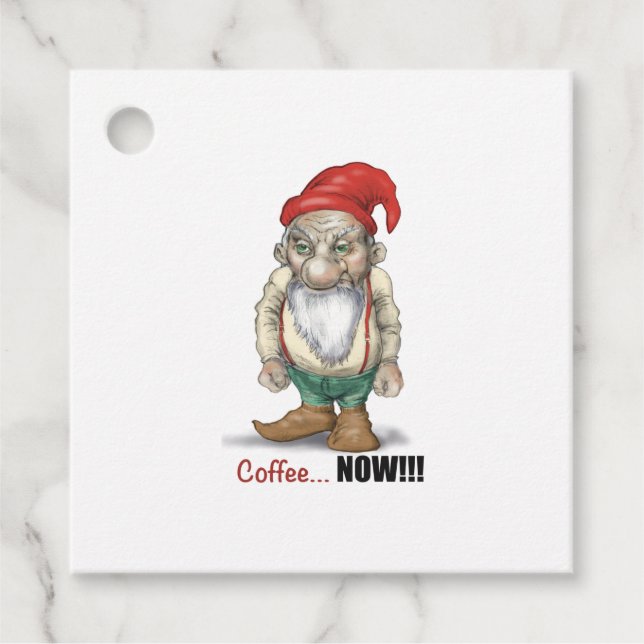 Arg Gnome Gåvor Etiketter (Framsida)