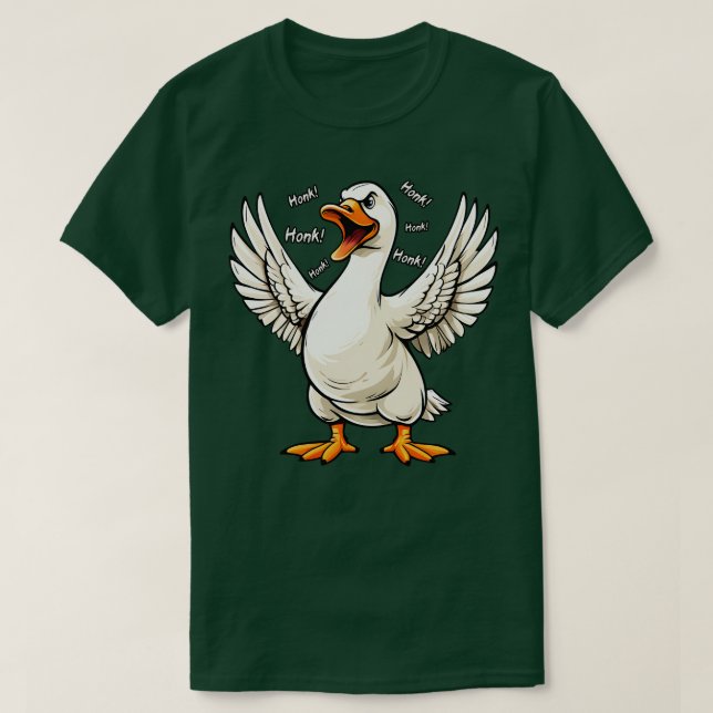 Arg Goose följer dig T Shirt (Design framsida)