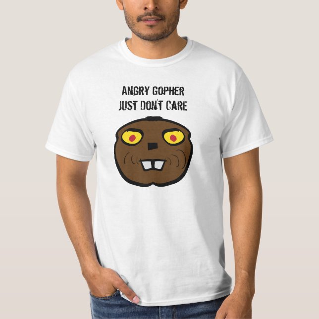 Arg Gopher bryr sig inte om leksaksdjur T-shirt (Framsida)