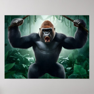 Arg Gorilla i Jungle Poster