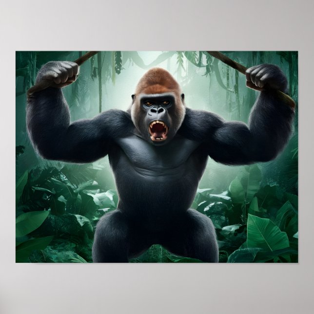 Arg Gorilla i Jungle Poster (Framsidan)