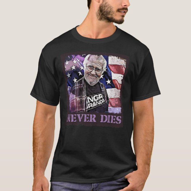 Arg Grandpa dör aldrig   T Shirt (Framsida)