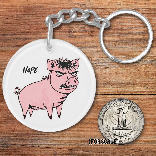 Arg Gris Teckning Sarkastic Phrase Bag Charm (Skapare uppladdad)