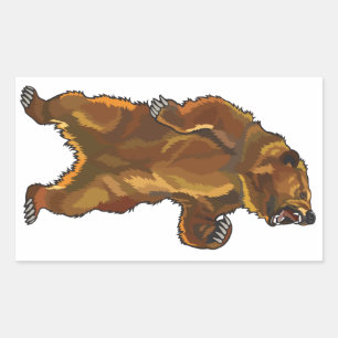 arg grizzbjörn rektangulärt klistermärke