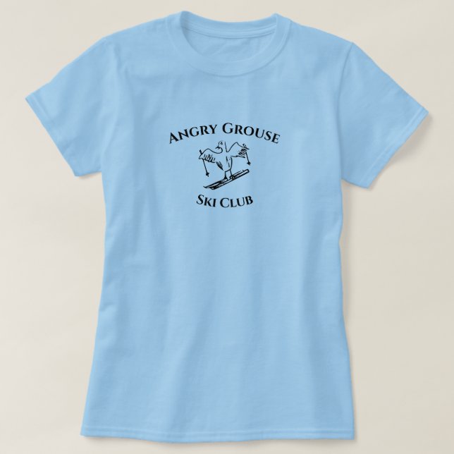Arg Grouse Kvinnors T-shirt - svart design (Design framsida)