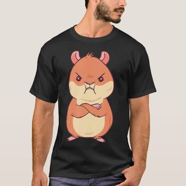 Arg Grumpy Hamster T Shirt (Framsida)