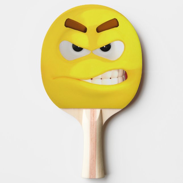 Arg Gult Emoji Ping-Pong Paddle Pingisracket (Framsidan)